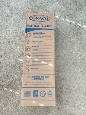 Graco Mattress-in-a-Box Crib & Toddler Mattress - White